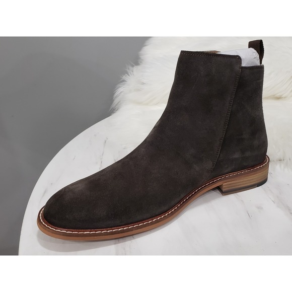 NEW‎ NO BOX Thomas & Vine Mens Suede Leather Ankle Boots - Brown Size 10